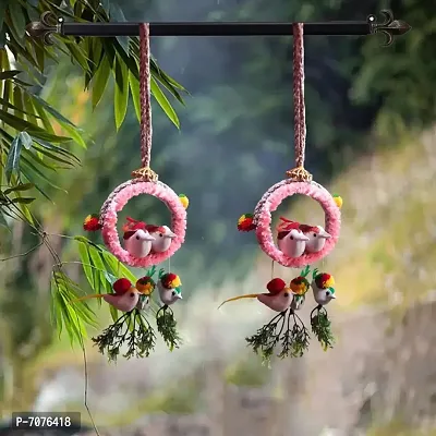 Home Deacute;cor Artificial Hanging Jute Bird Nest Chidiyan Ka Ghosla for Balcony and Garden Decorative Showpiece Pack of 2
