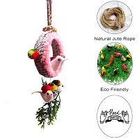 Home Deacute;cor Artificial Hanging Jute Bird Nest Chidiyan Ka Ghosla for Balcony and Garden Decorative Showpiece Pack of 2-thumb2