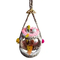 Home Deacute;cor Artificial Hanging Jute Bird Nest Chidiyan Ka Ghosla for Balcony and Garden Decorative Showpiece Pack of 2-thumb3