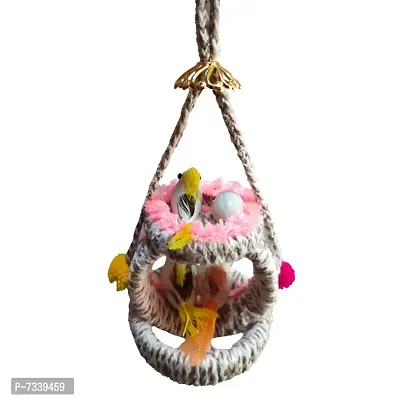 Home Deacute;cor Artificial Hanging Jute Bird Nest Chidiyan Ka Ghosla for Balcony and Garden Decorative Showpiece Pack of 2-thumb4