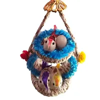 Home Deacute;cor Artificial Hanging Jute Bird Nest Chidiyan Ka Ghosla for Balcony and Garden Decorative Showpiece Pack of 2-thumb3