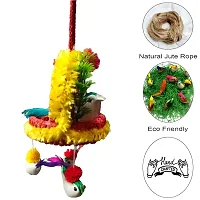 Home D&eacute;cor Artificial Hanging Jute Bird Nest Chidiyan Ka Ghosla for Balcony and Garden Decorative Showpiece Pack of 2-thumb2