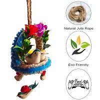 Home Deacute;cor Artificial Hanging Jute Bird Nest Chidiyan Ka Ghosla for Balcony and Garden Decorative Showpiece Pack of 2-thumb2