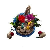 Home Deacute;cor Artificial Hanging Jute Bird Nest Chidiyan Ka Ghosla for Balcony and Garden Decorative Showpiece Pack of 2-thumb3