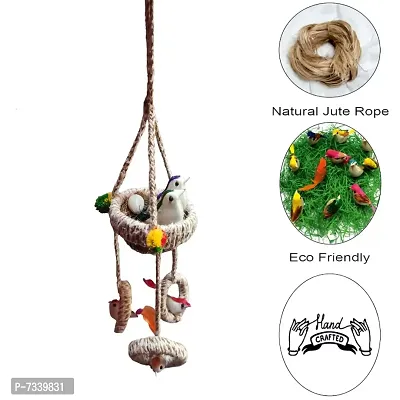 Home D&eacute;cor Artificial Hanging Jute Bird Nest Chidiyan Ka Ghosla for Balcony and Garden Decorative Showpiece-thumb3