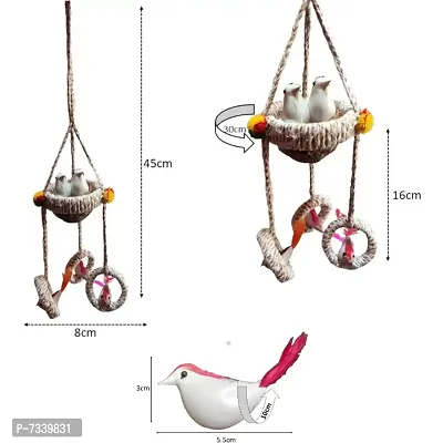 Home D&eacute;cor Artificial Hanging Jute Bird Nest Chidiyan Ka Ghosla for Balcony and Garden Decorative Showpiece-thumb5