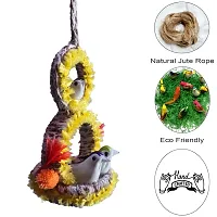 Home D&eacute;cor Artificial Hanging Jute Bird Nest Chidiyan Ka Ghosla for Balcony and Garden Decorative Showpiece Pack of 2-thumb2