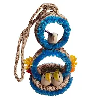 Home D&eacute;cor Artificial Hanging Jute Bird Nest Chidiyan Ka Ghosla for Balcony and Garden Decorative Showpiece Pack of 2-thumb3