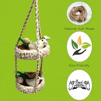 Home D&eacute;cor Artificial Hanging Jute Bird Nest Chidiyan Ka Ghosla for Balcony and Garden Decorative Showpiece-thumb2