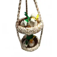 Home D&eacute;cor Artificial Hanging Jute Bird Nest Chidiyan Ka Ghosla for Balcony and Garden Decorative Showpiece-thumb3