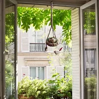Home D&eacute;cor Artificial Hanging Jute Bird Nest Chidiyan Ka Ghosla for Balcony and Garden Decorative Showpiece Pack of 2-thumb1