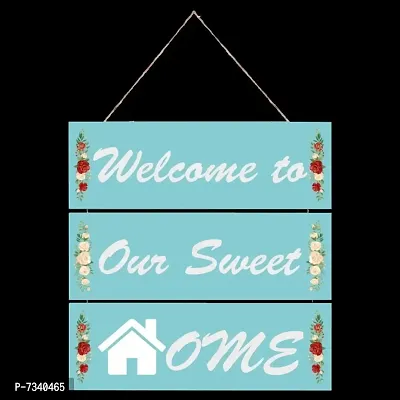 Welcome to Our Sweet Home Wall Hanging Board Plaque Sign For Room Home D&eacute;cor