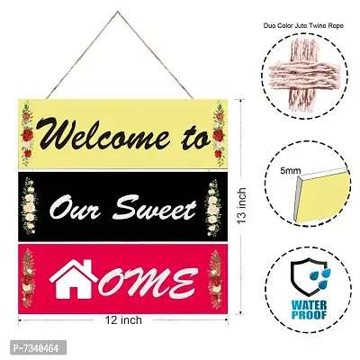 Welcome to Our Sweet Home Wall Hanging Board Plaque Sign For Room Home Deacute;cor-thumb4