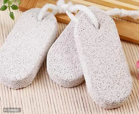 Long Shaped Pumice Stone, White With Rope For Hanging Buy One Get One Free