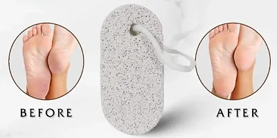 Long Shaped Pumice Stone, White With Rope For Hanging Buy One Get One Free-thumb2