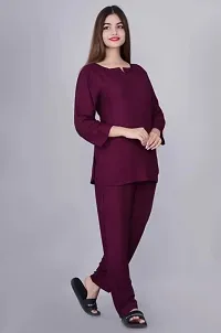 PRAYAN Women's Cotton Solid Night Suit Set of Shirt  Pyjama-thumb4