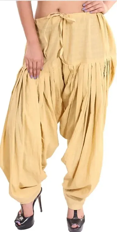 Women Dhoti SALAWAR || Women's Regular Fit Dhoti Pants || Women's Comfortable Solid Harem Dhoti Salwar || Full Length Free Size Dhoti Pant for Women (Free Size) DTH-232-GN