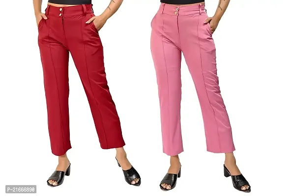 Buy Niyo Girls Women's Formal Trouser for Women Slim Fit Stretchable Navy  Blue Formal Trouser Pant for Women Girls (28, Blue) at Amazon.in