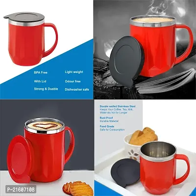 Stylish Tea Cup|Milk|Coffee Mug With Lids 200Ml (2Pc)-thumb3