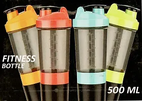 Trendy Shaker Bottle With Blend Spring 500 Ml With 1 Small Jar  Cup Joined (2Pcs)-thumb3