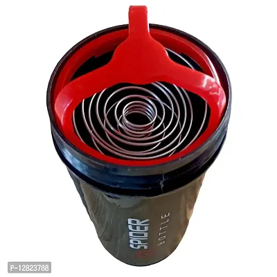 Stylish Spider Protein Gym Shaker Bottle For Gym And Multi Purpose 500ml (Red,1Pcs)-thumb5