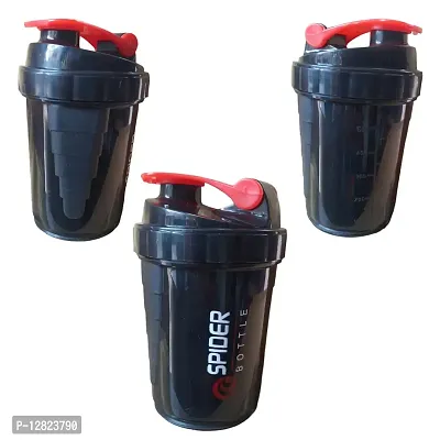 Stylish Spider Protein Gym Shaker Bottle For Gym And Multi Purpose 500ml (Red,2Pcs)-thumb5