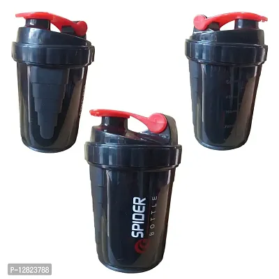 Stylish Spider Protein Gym Shaker Bottle For Gym And Multi Purpose 500ml (Red,1Pcs)-thumb4