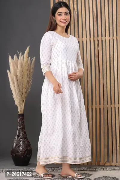 White Rayon Maternity Kurti-thumb2