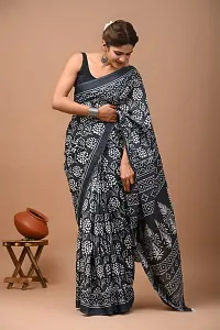 Beautiful Cotton Saree With Blouse Piece For Women-thumb1