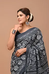 Beautiful Cotton Saree With Blouse Piece For Women-thumb2