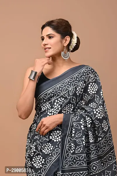 Beautiful Cotton Saree With Blouse Piece For Women-thumb3