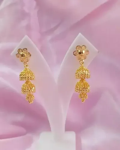 Traditional gold and micro plated jhumki for womens and girls