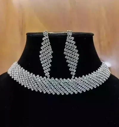 Party Wear Alloy American Diamond Jewellery Sets