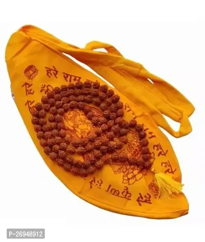 Classic 5 Mukhi Rudraksha Mala With Gomukhi Gaumukhi Jaap Bag 108 Beads 9 Mm Pack Of 1