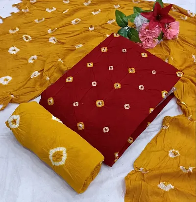 Beautiful Rayon Dress Material With Dupatta For Women