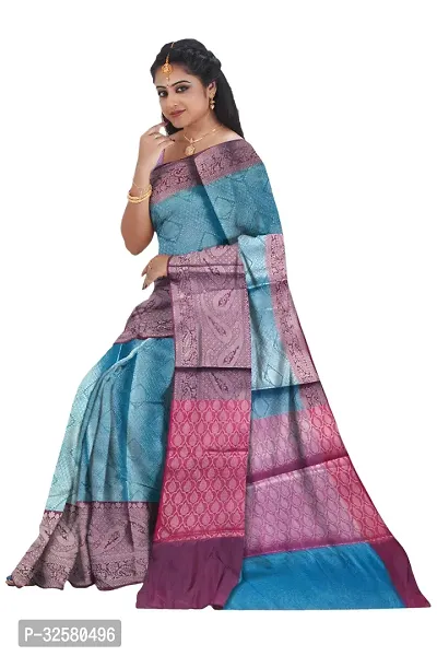 Beautiful Cotton Saree With Blouse Piece For Women-thumb4