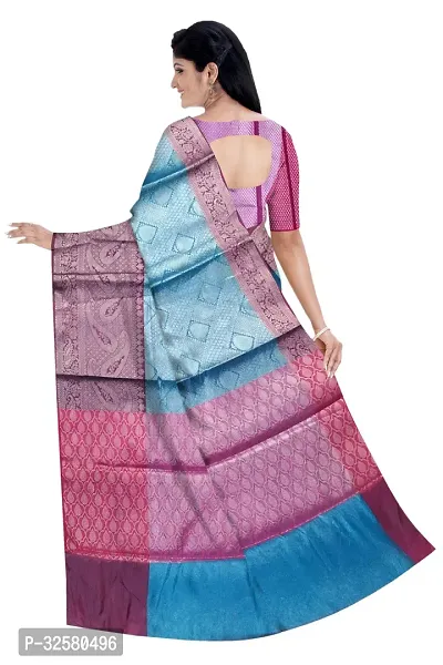 Beautiful Cotton Saree With Blouse Piece For Women-thumb3