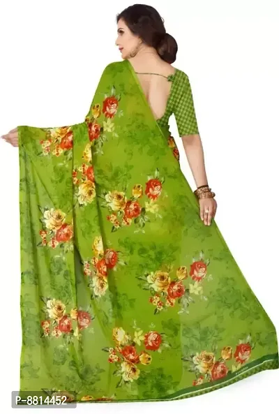 Trendy Georgette Saree with Blouse Piece for Women-thumb4
