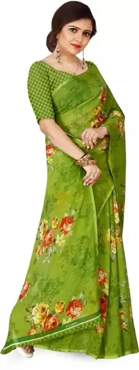 Trendy Georgette Saree with Blouse Piece for Women-thumb2