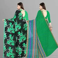 Daily Wear georgette Saree with unstitched Blouse Piece Combo-thumb3