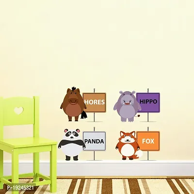 Buy woopme Baby Animals Name Kids Learning Wall Stickers for Home Kids  Bedroom Playschool Kindergarden Nursery Removable Printed Vinyl Sticker L X  H 60 X 60 Cms Online In India At Discounted Prices