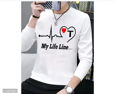 Trendy Stylish Polyester Round Neck Tees for Men-thumb0