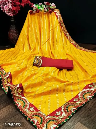 Beautiful Dola Silk Saree With Blouse Piece For Women