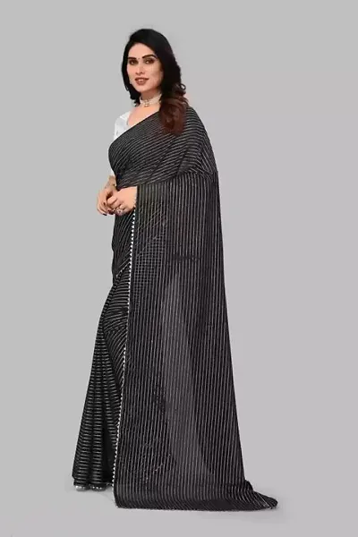 Trending Poly Georgette Saree with Blouse piece 