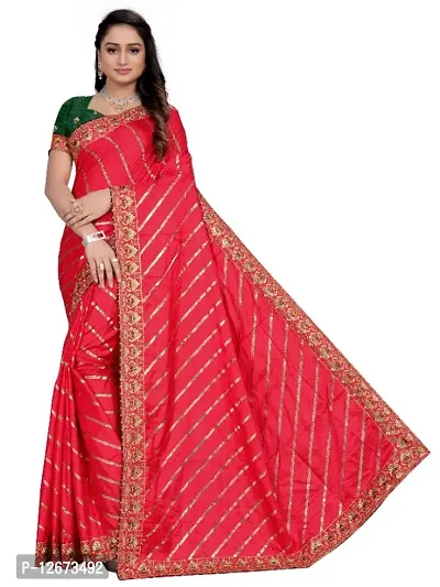 Dola Silk Embroidered Saree with Blouse Piece