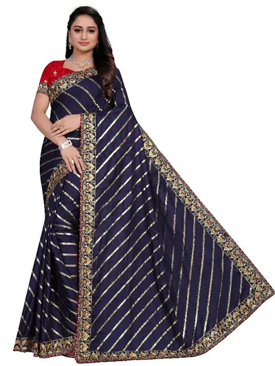 Dola Silk Embroidered Saree with Blouse Piece