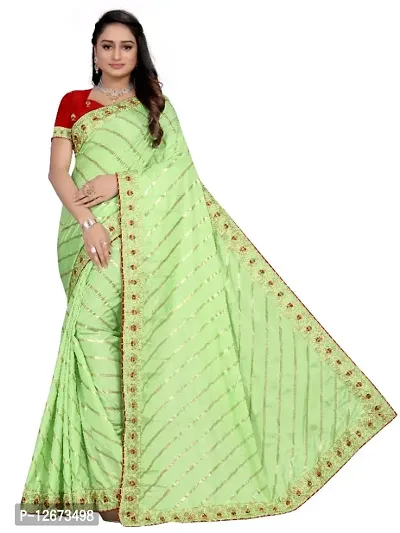 Dola Silk Embroidered Saree with Blouse Piece-thumb0