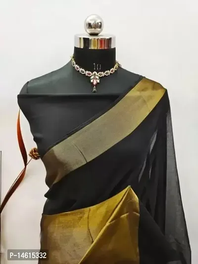 Fancy Chiffon Saree With Blouse-thumb2