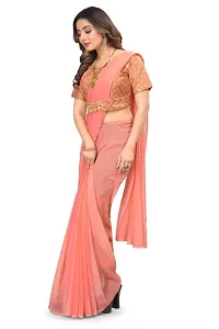 New Look Georgette Saree And Stitched Blouse-thumb4