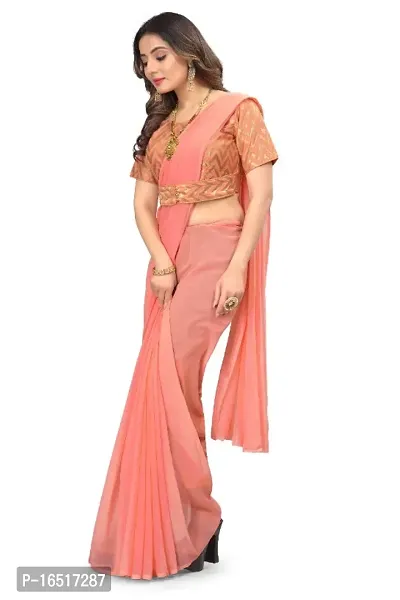 New Look Georgette Saree And Stitched Blouse-thumb5